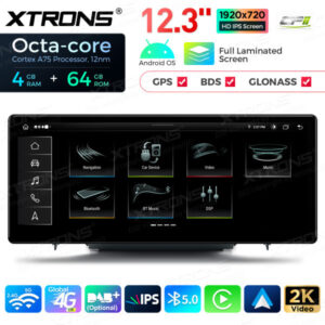 Alternative view of QLA23A3 12,3 Zoll Octa Core 4 + 64 GB Android Autoradio Multimedia Player mit vollständig laminiertem Bildschirm für Audi A3 S3 RS3 Neuware