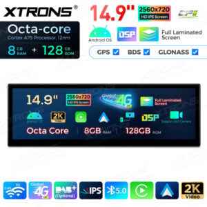 QLBH4492CC3 Zoll Octa Core 6 + 128 GB Global 4G LTE Android Autoradio Multimedia Player mit vollständig laminiertem 2K IPS-Bildschirm für BMW 3er M3 – Bild 5