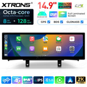 QLBH44NENBR 14,9 Zoll Octa Core 8 + 128 GB Global 4G LTE Android Autoradio Multimedia Player mit vollständig laminiertem 2K IPS-Bildschirm für BMW 1/2 Series RHD – Bild 8