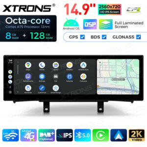 QLBH44NENBR 14,9 Zoll Octa Core 8 + 128 GB Global 4G LTE Android Autoradio Multimedia Player mit vollständig laminiertem 2K IPS-Bildschirm für BMW 1/2 Series RHD – Bild 9