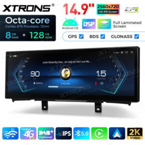 QLBH44NENBR 14,9 Zoll Octa Core 8 + 128 GB Global 4G LTE Android Autoradio Multimedia Player mit vollständig laminiertem 2K IPS-Bildschirm für BMW 1/2 Series RHD – Bild 13
