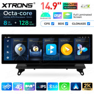 QLBH44X5CIL3 14,9 Zoll Octa Core 8 + 128 GB Global 4G LTE Android Autoradio Multimedia Player mit vollständig laminiertem 2K IPS-Bildschirm für BMW X5 X6 – Bild 6