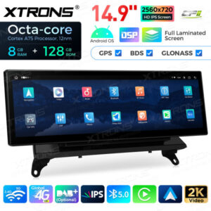 QLBH44X5CIL3 14,9 Zoll Octa Core 8 + 128 GB Global 4G LTE Android Autoradio Multimedia Player mit vollständig laminiertem 2K IPS-Bildschirm für BMW X5 X6 – Bild 12