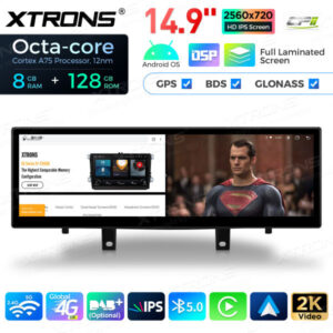 14,9 Zoll Octa Core 8 + 128 GB Global 4G LTE Android Autoradio Multimedia Player mit vollständig laminiertem 2K IPS-Bildschirm für BMW X5 F15 / X6 F16 EVO – Bild 11