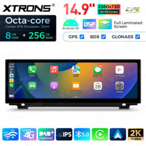QLBX44FVNB 14,9 Zoll volllaminierter 2K IPS 2.5D Bildschirm Android Autoradio Multimedia Player Global 4G 8 + 256 GB für BMW 5er F10 / F11 NBT – Bild 8