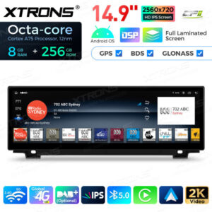 QLBX44FVNB 14,9 Zoll volllaminierter 2K IPS 2.5D Bildschirm Android Autoradio Multimedia Player Global 4G 8 + 256 GB für BMW 5er F10 / F11 NBT – Bild 10