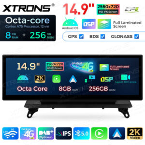 QLBX44X5CIL 14,9 Zoll volllaminierter 2K IPS 2.5D-Bildschirm Android Autoradio Multimedia Player Global 4G 8 + 256 GB für BMW X5 E70 / X6 E71 CIC – Bild 5