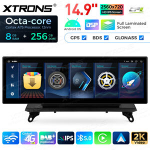 QLBX44X5CIL 14,9 Zoll volllaminierter 2K IPS 2.5D-Bildschirm Android Autoradio Multimedia Player Global 4G 8 + 256 GB für BMW X5 E70 / X6 E71 CIC – Bild 7
