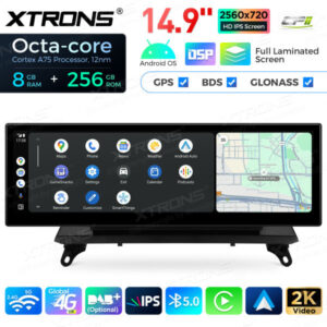 QLBX44X5CIL 14,9 Zoll volllaminierter 2K IPS 2.5D-Bildschirm Android Autoradio Multimedia Player Global 4G 8 + 256 GB für BMW X5 E70 / X6 E71 CIC – Bild 9