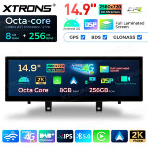 QLBX44X5NB 14,9 Zoll volllaminierter 2K IPS 2.5D Bildschirm Android Autoradio Multimedia Player Global 4G 8 + 256 GB für BMW X5 F15 / X6 F16 NBT – Bild 5