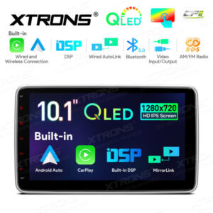 TL10S 10,1-Zoll-Doppel-DIN-QLED-Display mit verstellbarem Bildschirm Auto-Multimedia-Player und Android Auto & AutoLink & DSP Universal Fit Linux