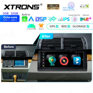 Android-Navigations-Autoradio 10,25-Zoll-Octa-Core- mit 1280 * 480 IPS-Bildschirm Maßgeschneiderte Passform für BMW X5 E53 – Bild 3