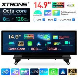 Android Autoradio Xtrons  QLBH44X5CCL314,9 Zoll Octa Core 8 + 128 GB Global 4G LTE für  BMW X5 X6 CCC – Bild 5