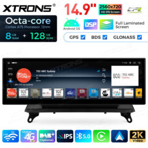 Android Autoradio Xtrons  QLBH44X5CCL314,9 Zoll Octa Core 8 + 128 GB Global 4G LTE für  BMW X5 X6 CCC – Bild 8