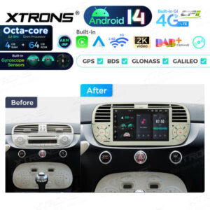Android Autoradio Xtrons für Fiat 500 – Bild 4