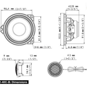 Alternative view of Alpine 10 cm 2-WEGE-KOMPONENTEN-LAUTSPRECHER für BMW 3er u 4er Reihe