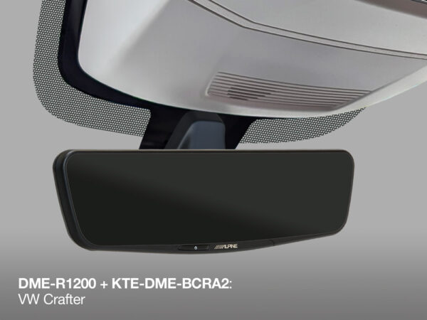 Alpine KTE-DME-BCRA2 Fahrzeugspezifische Halterung für den Einbau des digitalen Rückspiegel DME-R1200 in einem VW Crafter, MAN TGE oder VW T6/T6.1 – Bild 4