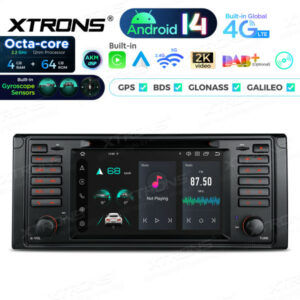 PX7439BGS 7 Zoll Octa Core 4 + 64 GB Global 4G Android 14 IPS Auto DVD Multimedia Player Eingebaute AKM DSP Gyroskop Sensoren für BMW
