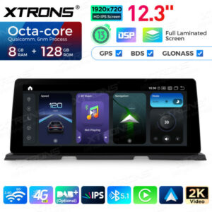 QGB23CISX 12,3 Zoll für BMW 6er F06 / F12 / F13 CIC System Android Autoradio Multimedia Player 4G Qualcomm Snapdragon 680 Vollständig laminierter Bildschirm