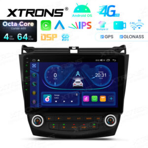 IDP10ACHLA 10,1 Zoll Android Octa Core Navigations-Autoradio 4+64GB Eingebautes 4G LTE DSP RDS IPS-Bildschirm für HONDA Accord Linkslenker