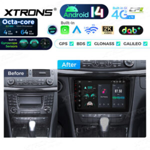 Android Autoradio Xtrons für Mercedes Benz CLS-/E-Klasse 4/64 GB – PXP94M211GDAB-14 CPII