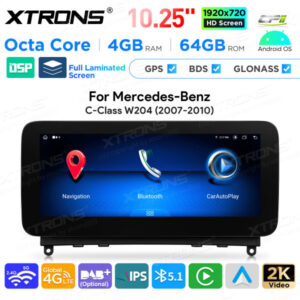 Android Autoradio Xtrons für Mercedes-Benz C-Klasse W204 4/64 GB – Bild 4