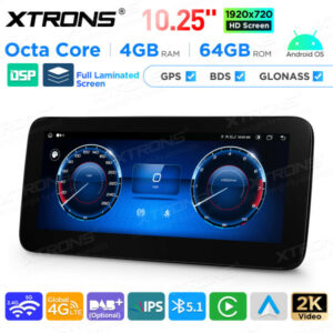 QAMS1450M12BL 10,25 Zoll Android Octa Core 4 GB + 64 GB Auto-GPS-Multimedia-Player für Mercedes-Benz B-Klasse W246 (2016–2018) Linkslenker