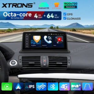 Alternative view of QDB1087UNL 10,25 Zoll Octa Core 4 + 64 GB Android Auto GPS Multimedia-Player Eingebauter 4G IPS Touchscreen Für BMW 1 Serie LHD