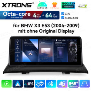 Android Autoradio Xtrons für BMW X3 E83 LHD 4/64 GB – QDB10X3UNL-04 CPII