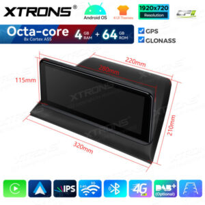 Android Autoradio Xtrons für BMW X3 E83 LHD 4/64 GB – QDB10X3UNL-13 CPII