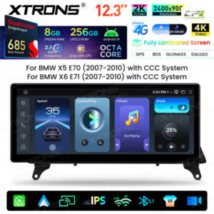 Xtrons Android Autobildschirm für BMW X5 E70/X6 E71 CCC-System 8/256 GB