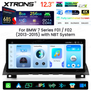 Xtrons Android Autobildschirm Upgrade für BMW 7er F01/F02 NBT-System 8/256 GB – QWBX24NB12SV-01 CPII