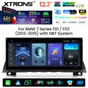 Xtrons Android Autobildschirm Upgrade für BMW 7er F01/F02 NBT-System 8/256 GB – QWBX24NB12SV-02 CPII