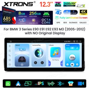 Xtrons Android-Autobildschirm-Upgrade für BMW 3er E90/E91/E92/E93/M3 8/256 GB – Bild 8