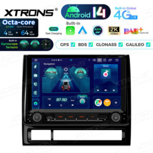 PX94TCTLGS 9 Zoll 4+64 GB Octa-Core Android 14 Autoradio-Multimedia-Player mit integriertem AKM DSP, 4G-Gyroskopsensoren und Schnellladefunktion für Toyota Tacoma 2005-2013
