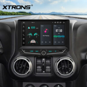 Alternative view of PX94WLJGS 9-Zoll-Autoradio mit 4+64 GB Octa-Core-Prozessor, Android 14, integriertem AKM DSP, globalem 4G, Gyroskopsensoren und Schnellladefunktion für Jeep