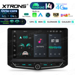 PX94WLJGS 9-Zoll-Autoradio mit 4+64 GB Octa-Core-Prozessor, Android 14, integriertem AKM DSP, globalem 4G, Gyroskopsensoren und Schnellladefunktion für Jeep