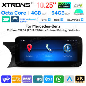 Android Autoradio Xtrons für Mercedes-Benz C-Klasse W204 4/64 GB – Bild 4