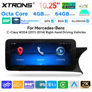 Android Autoradio Xtrons für Mercedes-Benz C-Klasse W204 Rechtslenker 4/64 GB – Bild 5