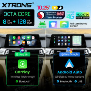 Alternative view of QBBH14NB12SV 10,25 Zoll 8+128 GB Qualcomm Snapdragon 662 Volllaminiertes Display Global 4G Android Autoradio für BMW 7er F01/F02 (2013-2015) mit NBT-System