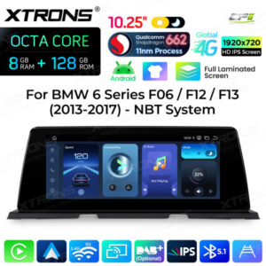 Android Autoradio Xtrons für BMW 6er F06/F12/F13 mit NBT-System 8/128 GB – QBBH14NB12SX-01 CPII