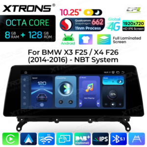 Android Autoradio Xtrons für BMW X3 F25/X4 F26 mit NBT-System 8/128 GB – QBBH14NB12X3-01 CPII