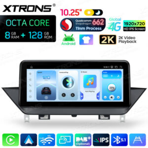 QBBH14X1UN 10,25 Zoll 8+128 GB Qualcomm Snapdragon 662 2K-Videowiedergabe Global 4G Android Autoradio für BMW X1 E84 (2009-2015) ohne Originaldisplay