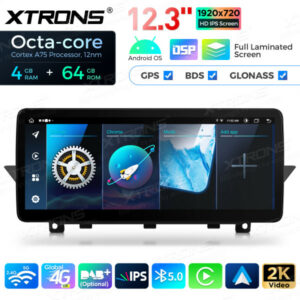 QLB22X1UN 12,3" 4+64GB Octa-Core Global 4G Volllaminierter Bildschirm Android Autoradio Multimedia Player für BMW X1 E84 ohne Originaldisplay