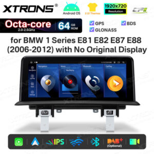 Android Autoradio Xtrons für BMW 1er E81/E82/E87/E88 2/64 GB – QTB1087UNL-01 CPII