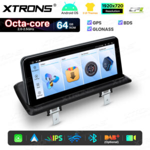 Android Autoradio Xtrons für BMW 1er E81/E82/E87/E88 2/64 GB – QTB1087UNL-08 CPII