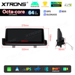 Android Autoradio Xtrons für BMW 3er E90/E91/E92/E93 4/64 GB – QTB1090UNL-12 CPII