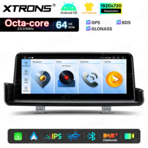 QTB1090UNL 10,25 Zoll Autoradio für BMW 3er E90/E91/E92/E93, Octa-Core-Prozessor, 64 GB Speicher, Tag- und Nachtmodus, Android-Navigationssystem, Multimedia-Player