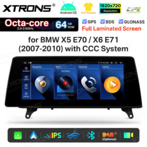 Android Autoradio Xtrons für BMW X5 E70/X6 E71 CCC System 2/64 – QTB10X5CCL-02 CPII
