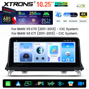 Android Autoradio Xtrons für BMW X5 E70/X6 E71 mit CIC-System 8/256 GB